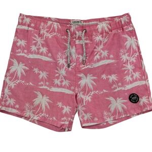 Ron Jon Surf Shop Swim Trunks Mens XL Pink Palm Tree Endless Summer Board Shorts